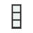 24" X 80"3-Lite Glass Door,Preassembled Frosted Glass French Door,MDF Wood Panel,for Utility Room Pantry Closet Laundry Room, Bathroom,w/o Hardware,Back