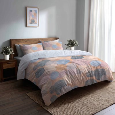 Ensemble de housse de couette abstraite 3 pièces - Ensemble de literie et de coussins de plage