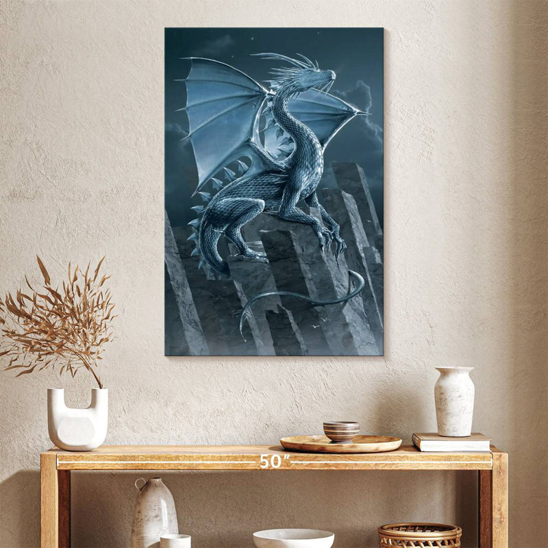 Silver Dragon, 39" H x 26" W