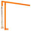 Extracteur de poteau en T robuste de 36 pouces, extracteur de poteau de clôture avec chaîne de levage de 47 pouces et plaque d'extraction, outil de retrait de poteau de clôture en acier au carbone, orange