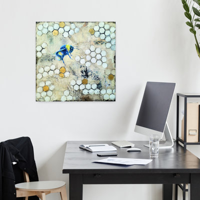 Busy Bees 2 Abstract Geometric Contemporary Bee Spring Art