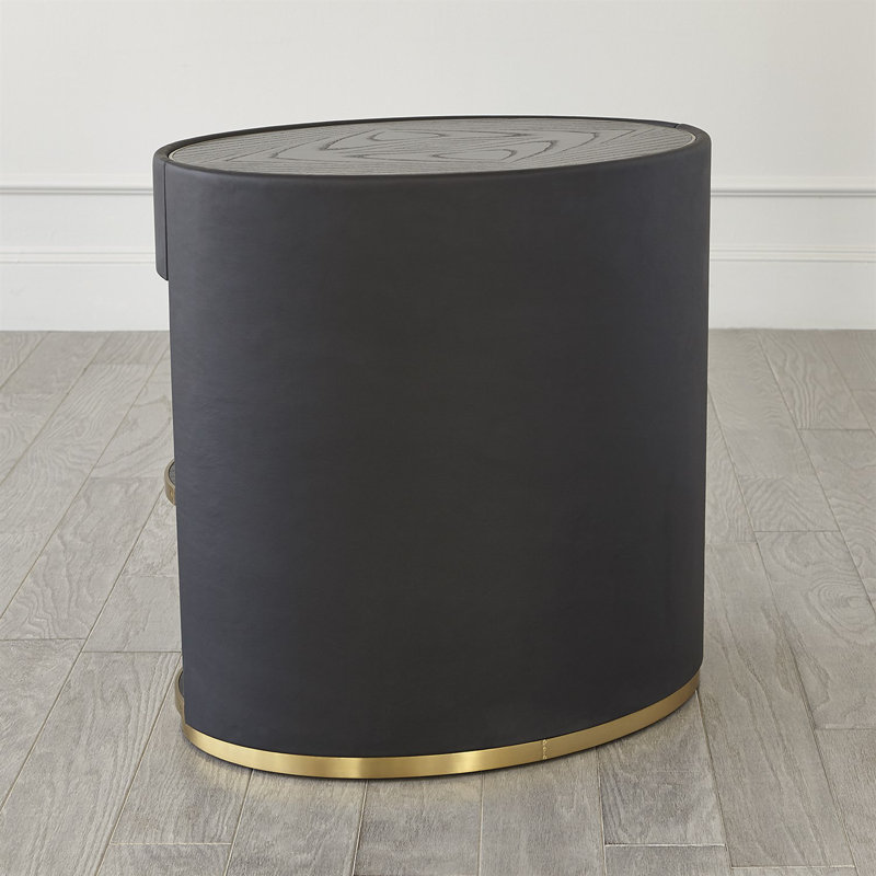 Ellipse Bedside Cabinet, Black