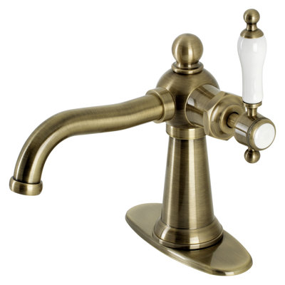 Robinet de salle de bain 1 poignée à fixation sur le comptoir avec poignée escamotable Kingston