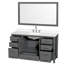 Sheffield 60" Freestanding Single Bathroom Vanity with Quartz Top with 58" Mirror-388518103-388518104-388558724