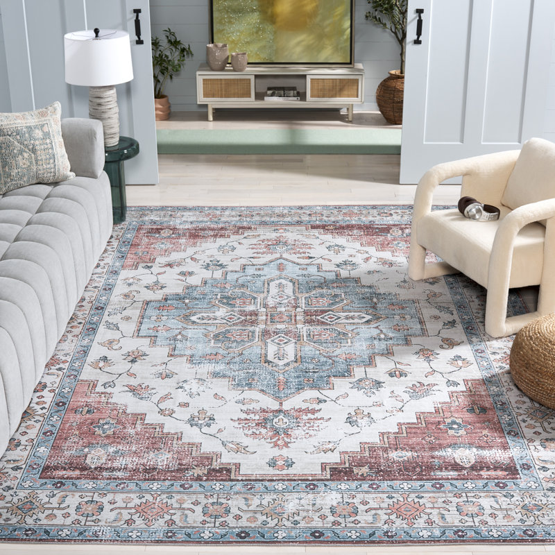 Alisha Area Rug with Non-Slip Backing, Rectangle 8' x 10'