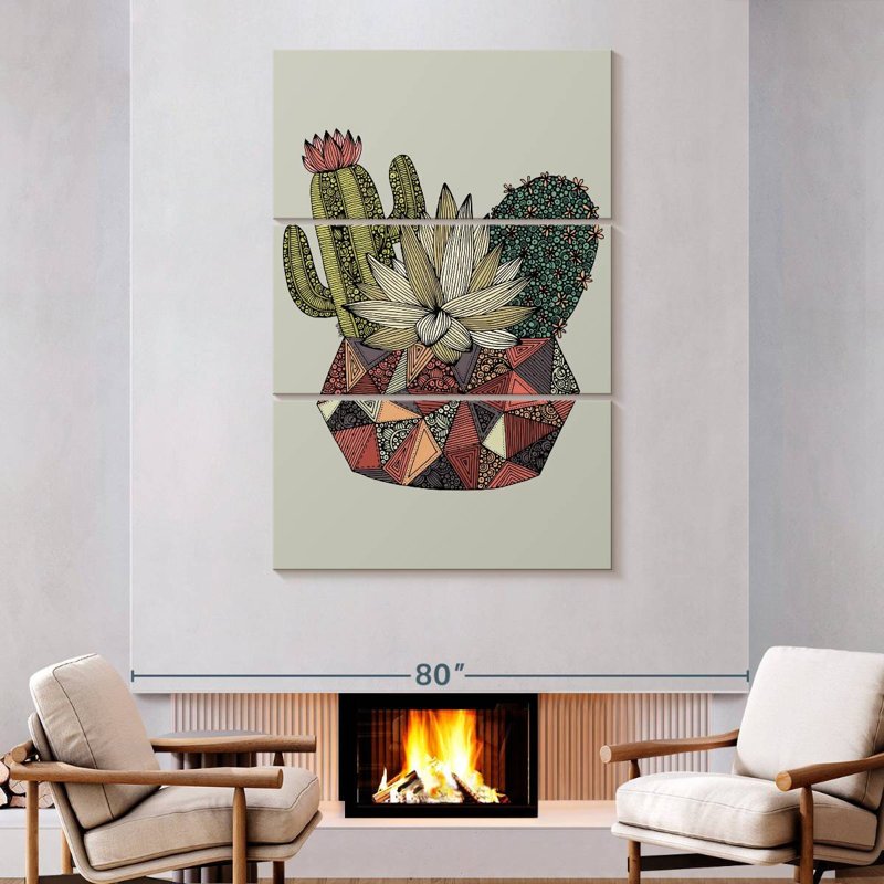Harnek Geometric Cactus, 74" H x 48" W