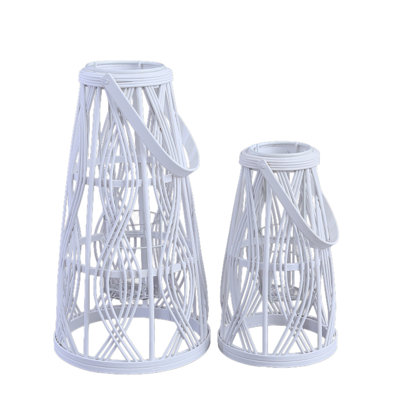 2 Piece Key West Bamboo Lanterns