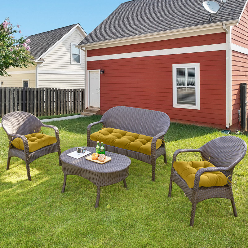 Outdoor 5'' Seat / Back Cushion, Dark Yellow