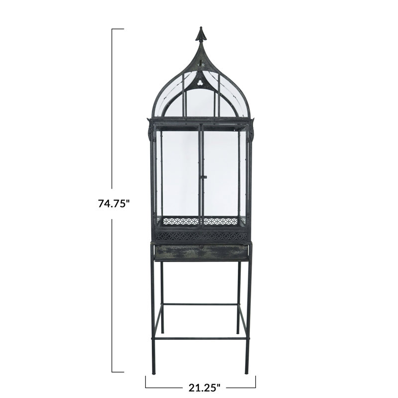 Botanist 74.75'' H x 21.25'' W Iron Display Case