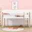 Lit mezzanine simple en bois avec échelle-499246106
