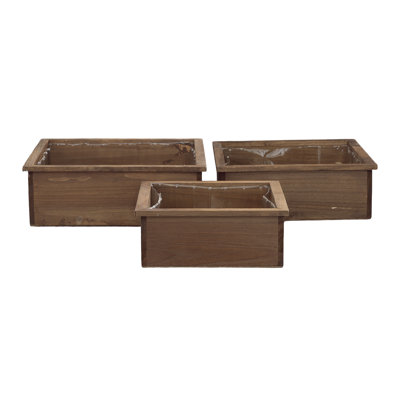 Ensemble de pots de fleurs en bois