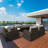 6 - Person Wicker Patio Dining Set with Rectangular Table , Cushions Included