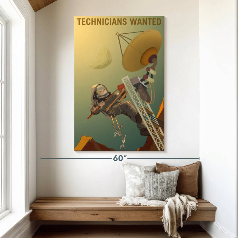 Oberle Mars Explorers Wanted Poster II, 51" H x 34" W