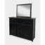 Commode combinée 6 tiroirs en bois massif avec miroir Fairford-1401609218