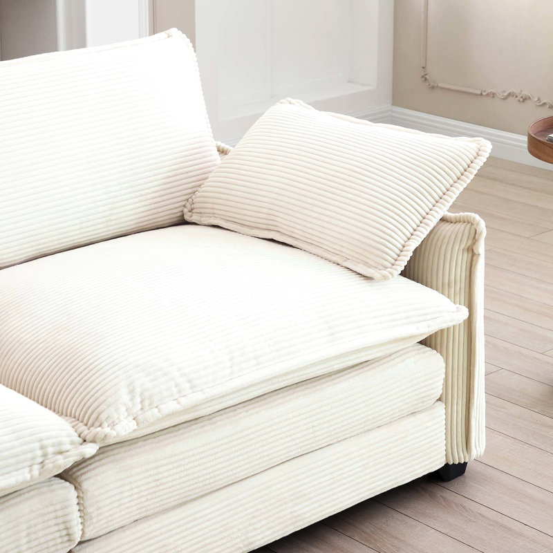 Moderne avec repose-pieds - Tissu pour la maison, gris