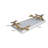 Decorative Tray, Marble Base, Gold Branch Handles With Dragonfly, 15 Inch