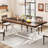 Dariusz Farmhouse Dining Table, Kitchen Rectangular Large Rustic Dinner Table, Adjustable Leg For Dining Living Room-15773188-5412904-14021330