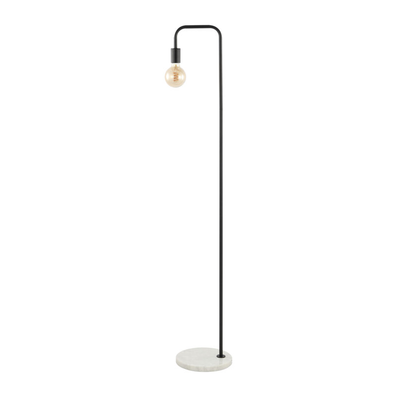 Hollomon 60'' Arched Floor Lamp, Black