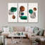 Avery Abstract Emerald And Amber Shapes On Canvas 3 Pieces Set-92761031