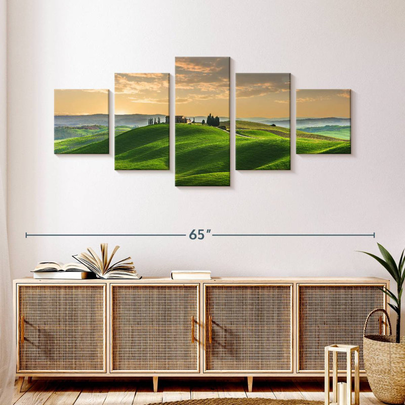 Collines vertes de la Toscane, H 24 po x l 55 po