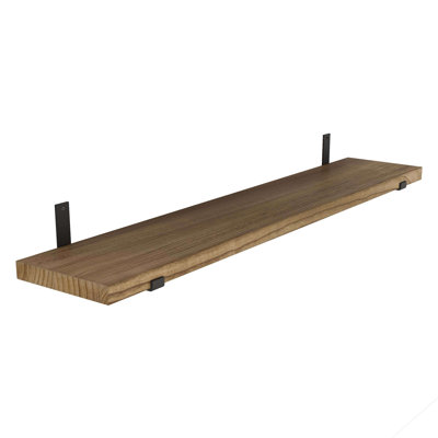 60"x11.5" Rustic Floating Shelves for Wall, Book Shelf for Wall, Burnt, Wood, 1 Pc