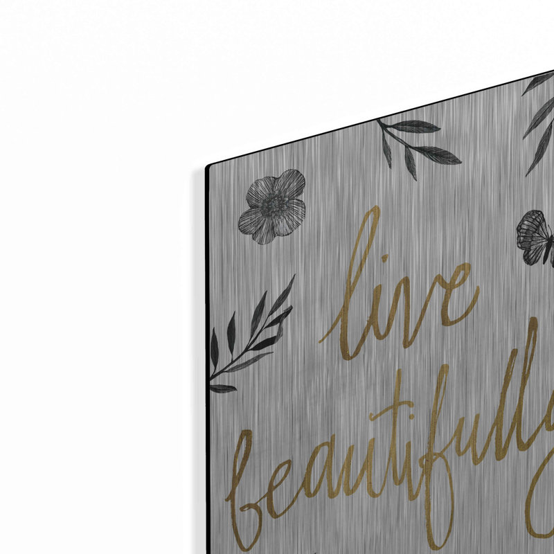 «Live Beautifully BW» par Sara Zieve Miller, H 16 po x l 12 po
