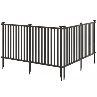 2 panneaux de clôture en vinyle 80 po x 39 po pour sol mou
