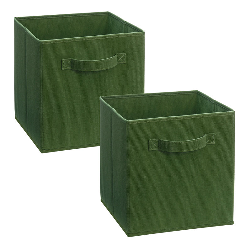Tiroir en tissu Cubeicals, Vert forêt, Ensemble de 1