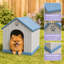 Niche pour chien en plastique résistante aux intempéries avec évents cachés et piquets de sol, abri pour animaux à base surélevée, assemblage sans outil-130027139