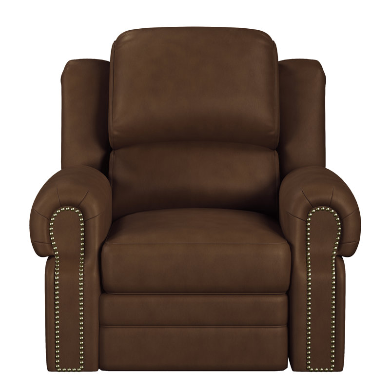 Fardowsa Recliner, Chestnut Genuine Leather