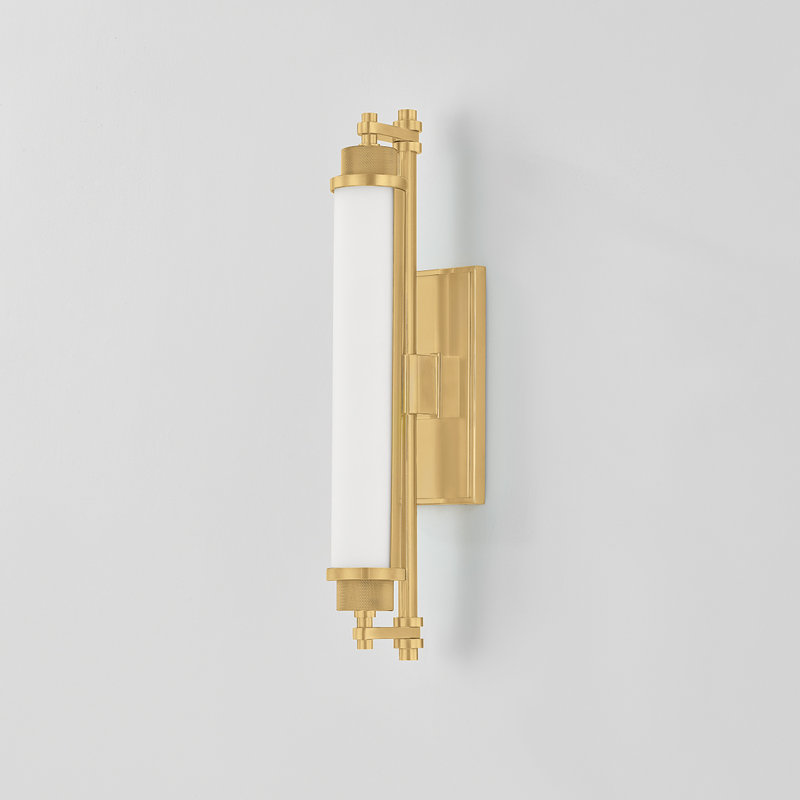 Plandome Bath and Vanity, Brass, 18'' H X 12.75'' W X 4.25'' D, 13 W