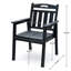 Chaises de salle à manger durables en PEHD, style moderne pour les jardins et les patios, finition noire