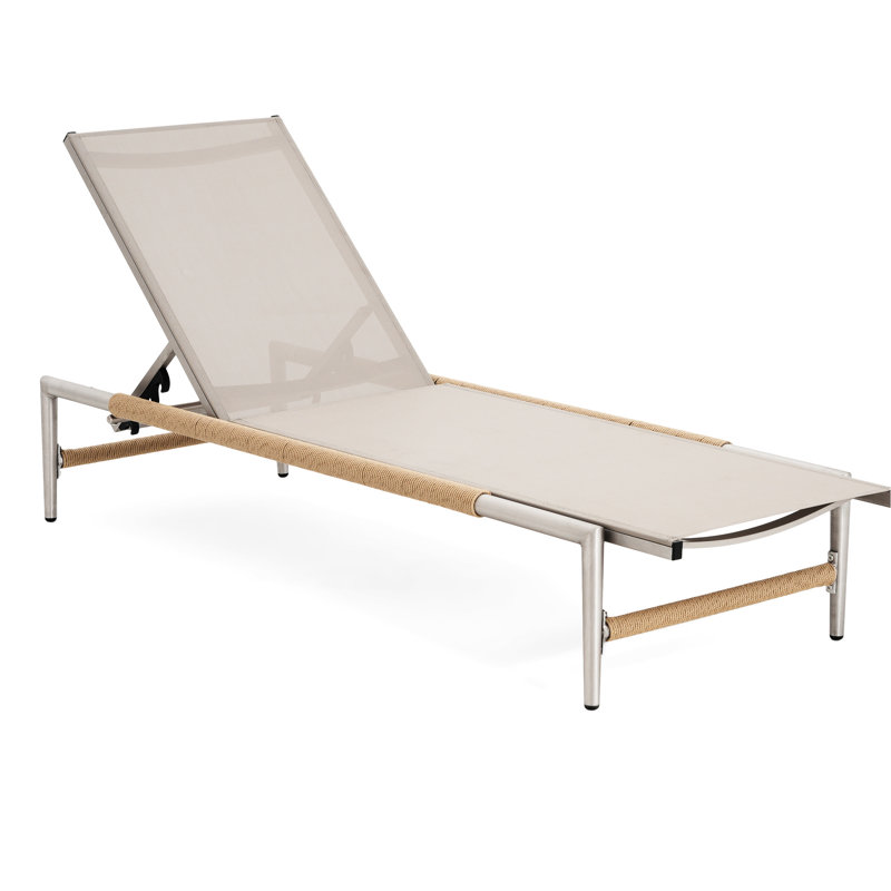 Fauteuil inclinable d'extérieur - Structure, siège respirant, rouille, chaise longue confortable avec structure en aluminium, filet ergonomique