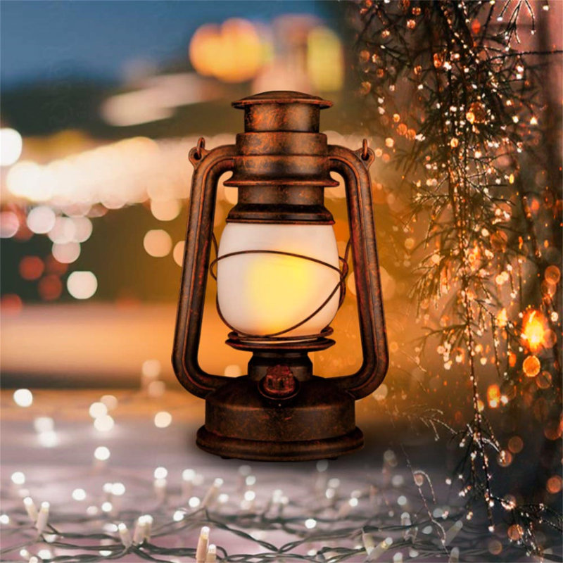 Keyes 24cm Battery Powered Integrated LED Outdoor Lantern