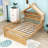 Wooden House Bed with Safety Guardrail-257911727-257911725