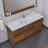 Feike 60 " W Freestanding Standard Free Standing 1 Single Vanity Bathroom Vanity With Solid Surface Top-1118931188