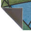 Tapis décoratif à motif géométrique triangulaire bleu-vert-239043455