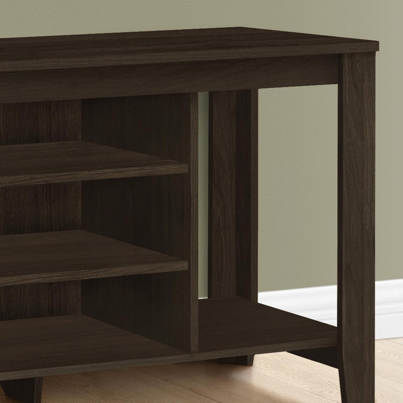 Console multimédia moderne avec tiroir simple et design épuré, Espresso