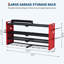Support mural pour outils électriques avec station de charge, support de garage robuste à 3 couches avec 8 prises, 4 tablettes de rangement pour perceuse avec crochets, support de batterie pour tablette de perceuse pour garage, établi
