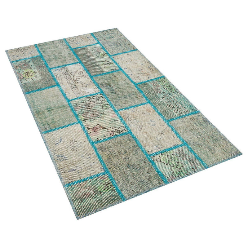 Tapis de couloir beige sarcelle Modern