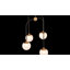  Lustre à 4 lumières Couplet en noir mat avec accents laiton chaud