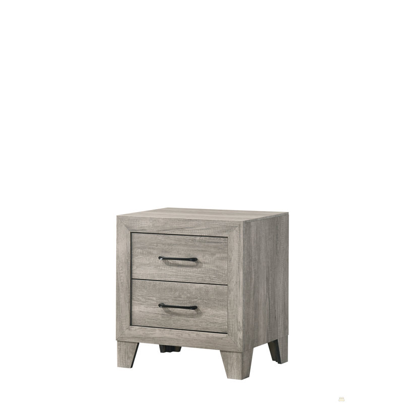1Pc Two-Drawers Nightstand Bed Side Cabinet