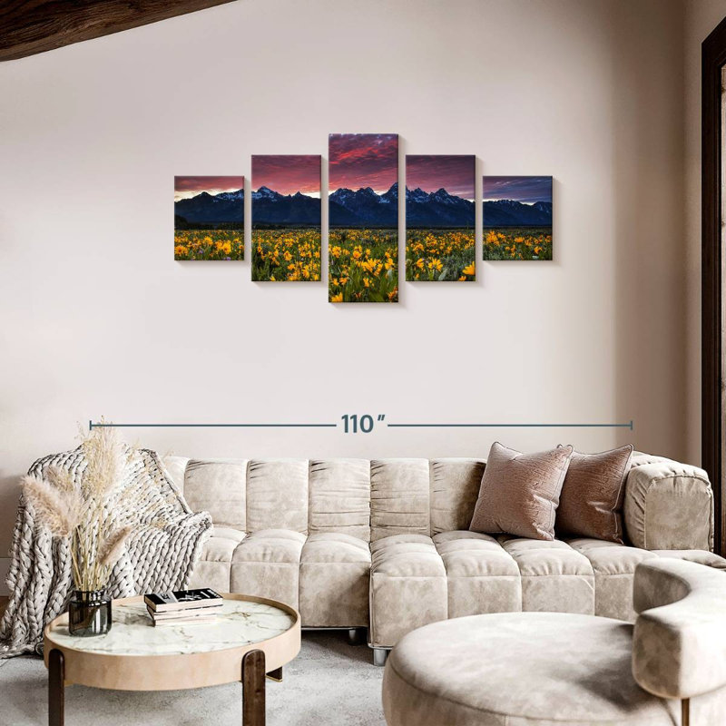 Wildflower Field, 34" H x 74" W
