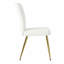 Chaise de salle à manger moderne en laine blanche, rembourrée avec chaise d'appoint en tissu avec pieds pour meubles de salon, chambre à coucher, cuisine et salle à manger (ensemble de 4)