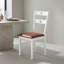  Ensemble de 2 chaises de salle à manger modernes en bois, structure avec siège en similicuir, conception ergonomique à dossier creux, blanc
