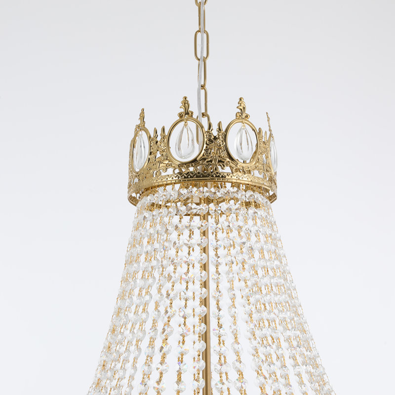 Lustre empire moderne à 9 lumières