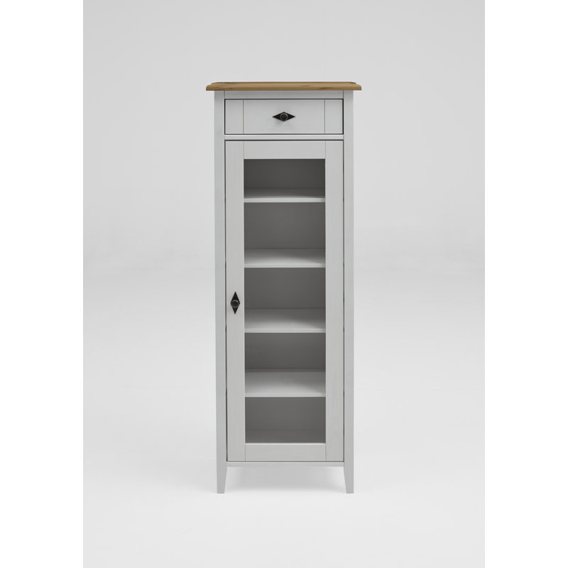 Mcgrew Linen Cabinet, White/Light Oak
