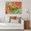 Turquoise et brun luxueux abstrait fluide V - peinture sur toile-67324908-67324914