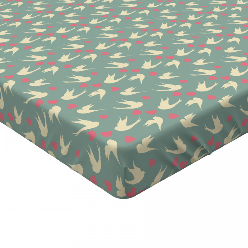 Romantic Microfiber Fitted Sheet, Twin Fitted Sheet