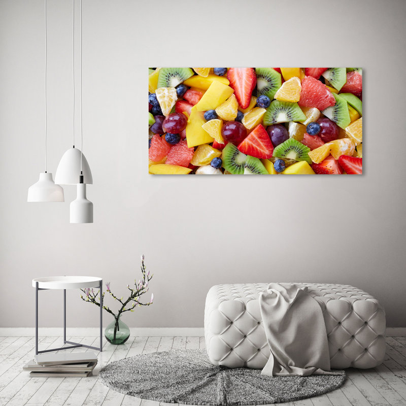 Chopped Fruit - Wrapped Canvas Print